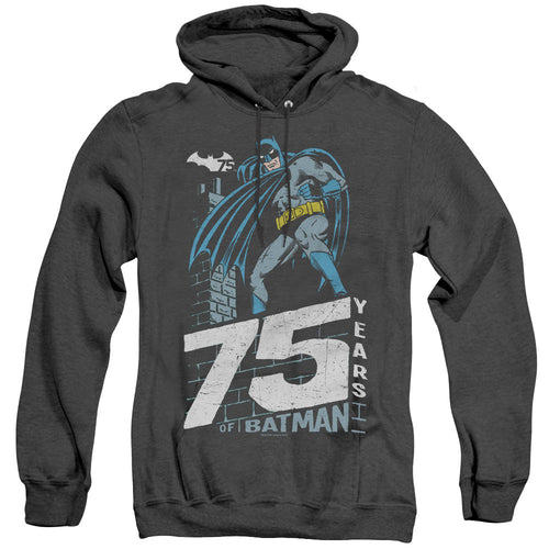 Batman Rooftop Heather Mens Hoodie Black