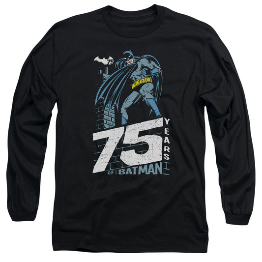 Batman Rooftop Mens Long Sleeve Shirt Black