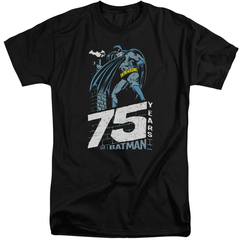 Batman Rooftop Mens Tall T Shirt Black