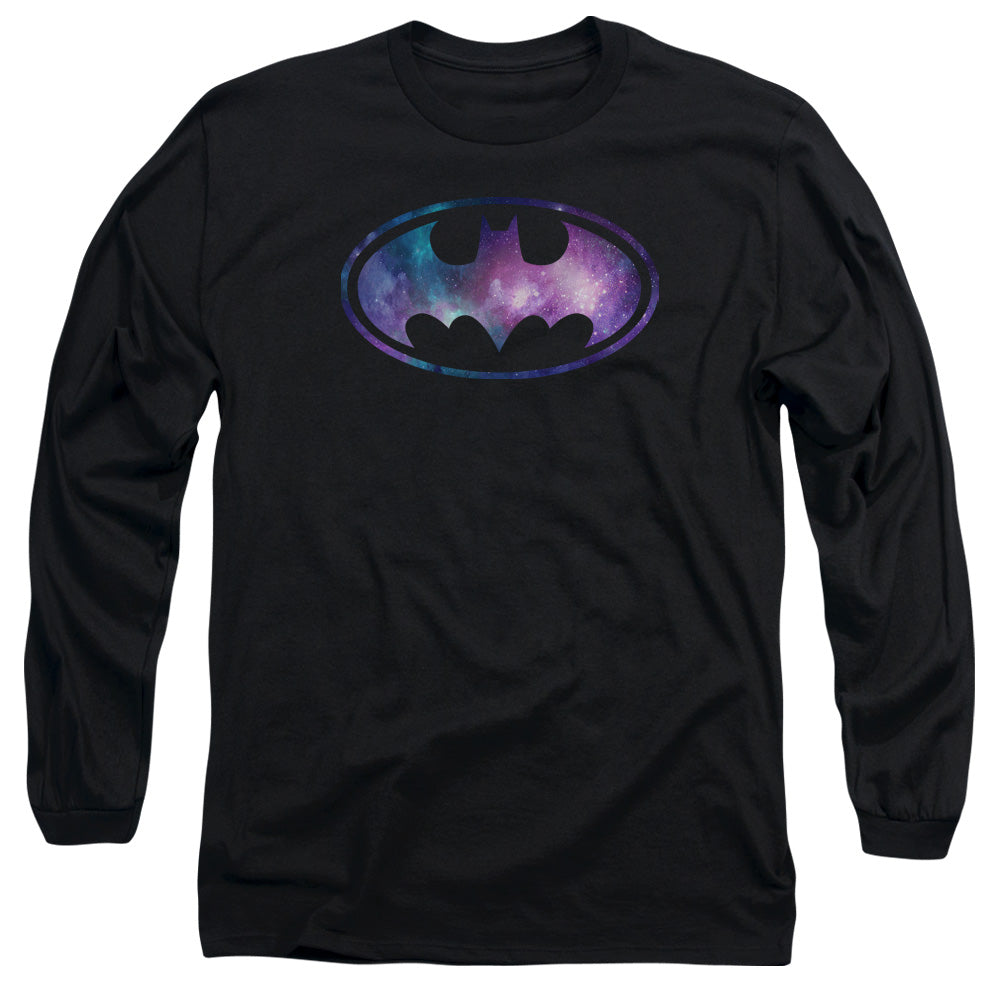 Batman Galaxy Signal Mens Long Sleeve Shirt Black