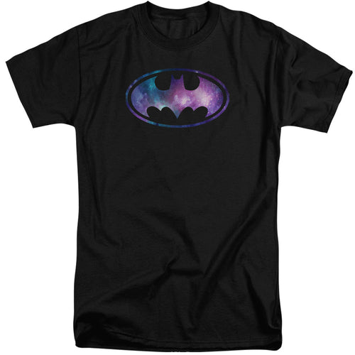 Batman Galaxy Signal Mens Tall T Shirt Black