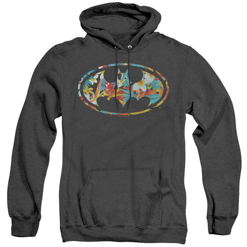 Batman Hawaiian Bat Heather Mens Hoodie Black