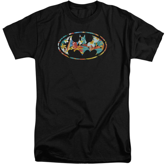 Batman Hawaiian Bat Mens Tall T Shirt Black