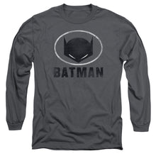 Load image into Gallery viewer, Batman Mask In Oval Mens Long Sleeve Shirt Charcoal
