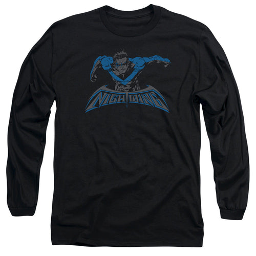 Batman Wing Of The Night Mens Long Sleeve Shirt Black