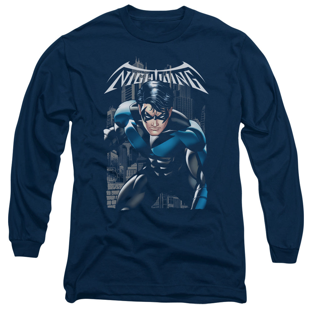 Batman A Legacy Mens Long Sleeve Shirt Navy