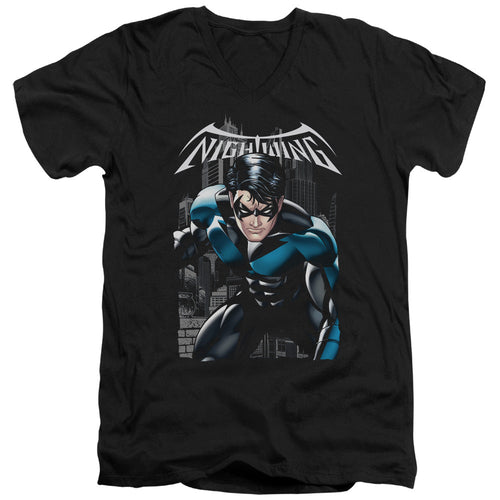 Batman A Legacy Mens Slim Fit V Neck T Shirt Black