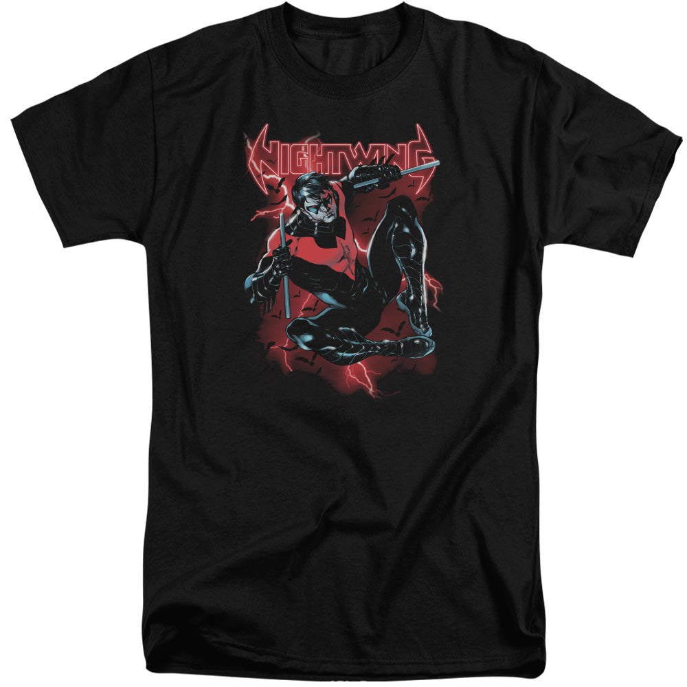Batman Lightwing Mens Tall T Shirt Black