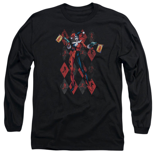 Batman Pow Pow Mens Long Sleeve Shirt Black