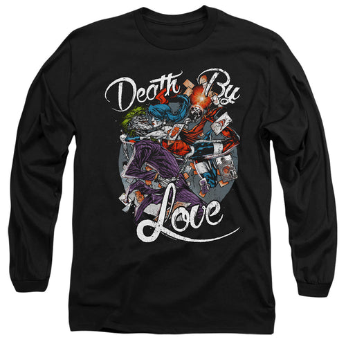 Batman Death By Love Mens Long Sleeve Shirt Black