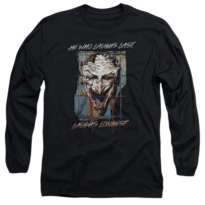 Batman Just For Laughs Mens Long Sleeve Shirt Black