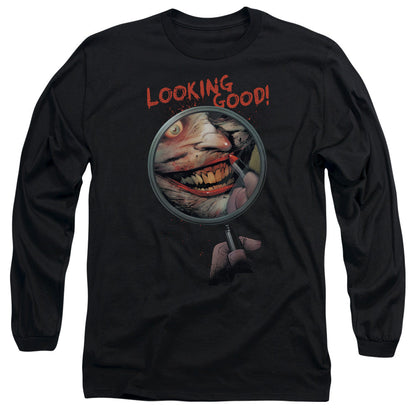 Batman Looking Good Mens Long Sleeve Shirt Black