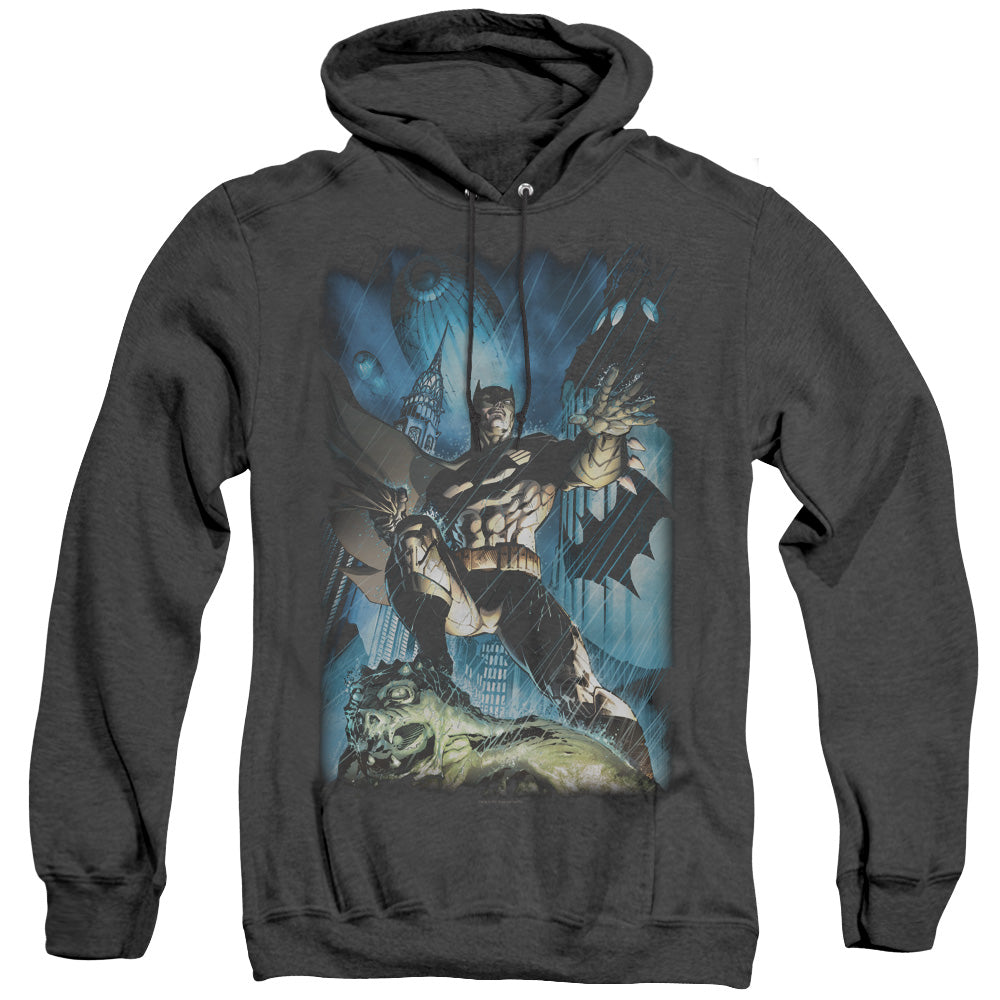 Batman Stormy Dark Knight Heather Mens Hoodie Black
