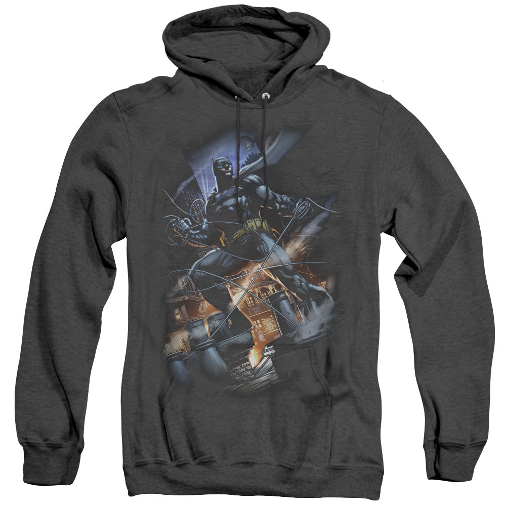 Batman Gotham Knight Heather Mens Hoodie Black