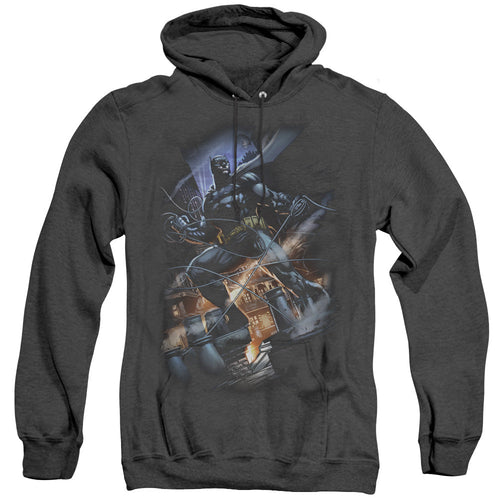 Batman Gotham Knight Heather Mens Hoodie Black