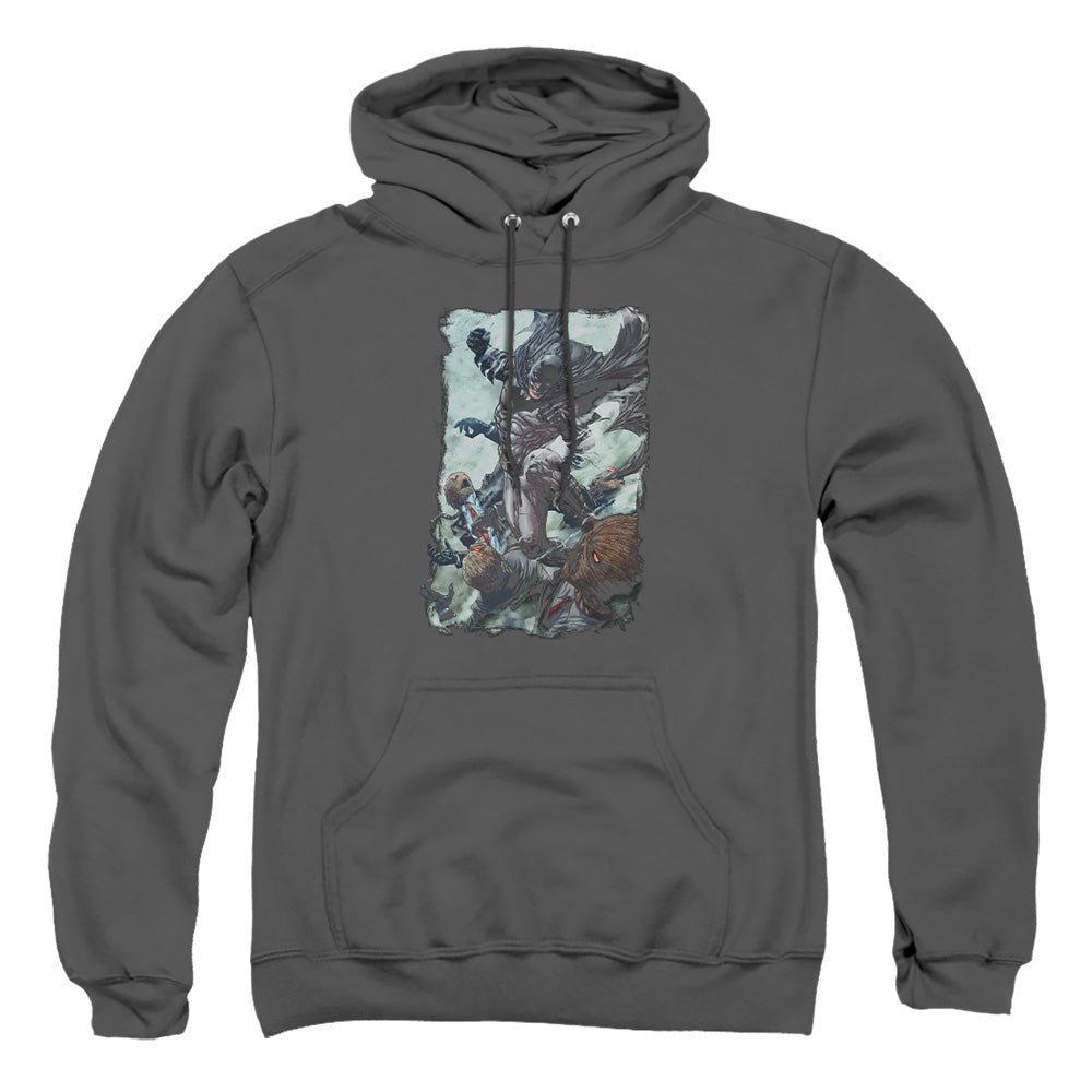 Batman Punch Mens Hoodie Charcoal