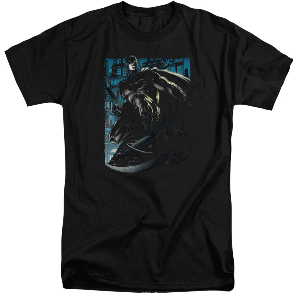 Batman Knight Falls In Gotham Mens Tall T Shirt Black