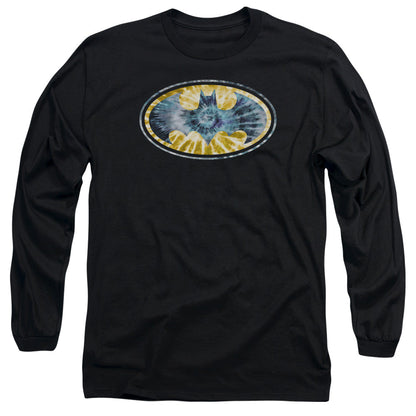 Batman Tie Dye 3 Mens Long Sleeve Shirt Black