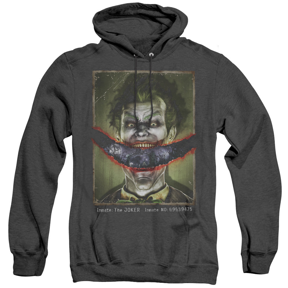 Batman Aa Split Lip Heather Mens Hoodie Black