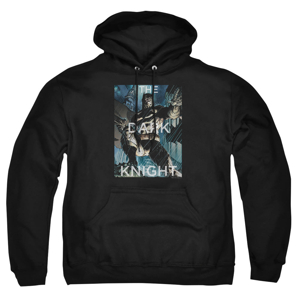 Batman Fighting The Storm Mens Hoodie Black