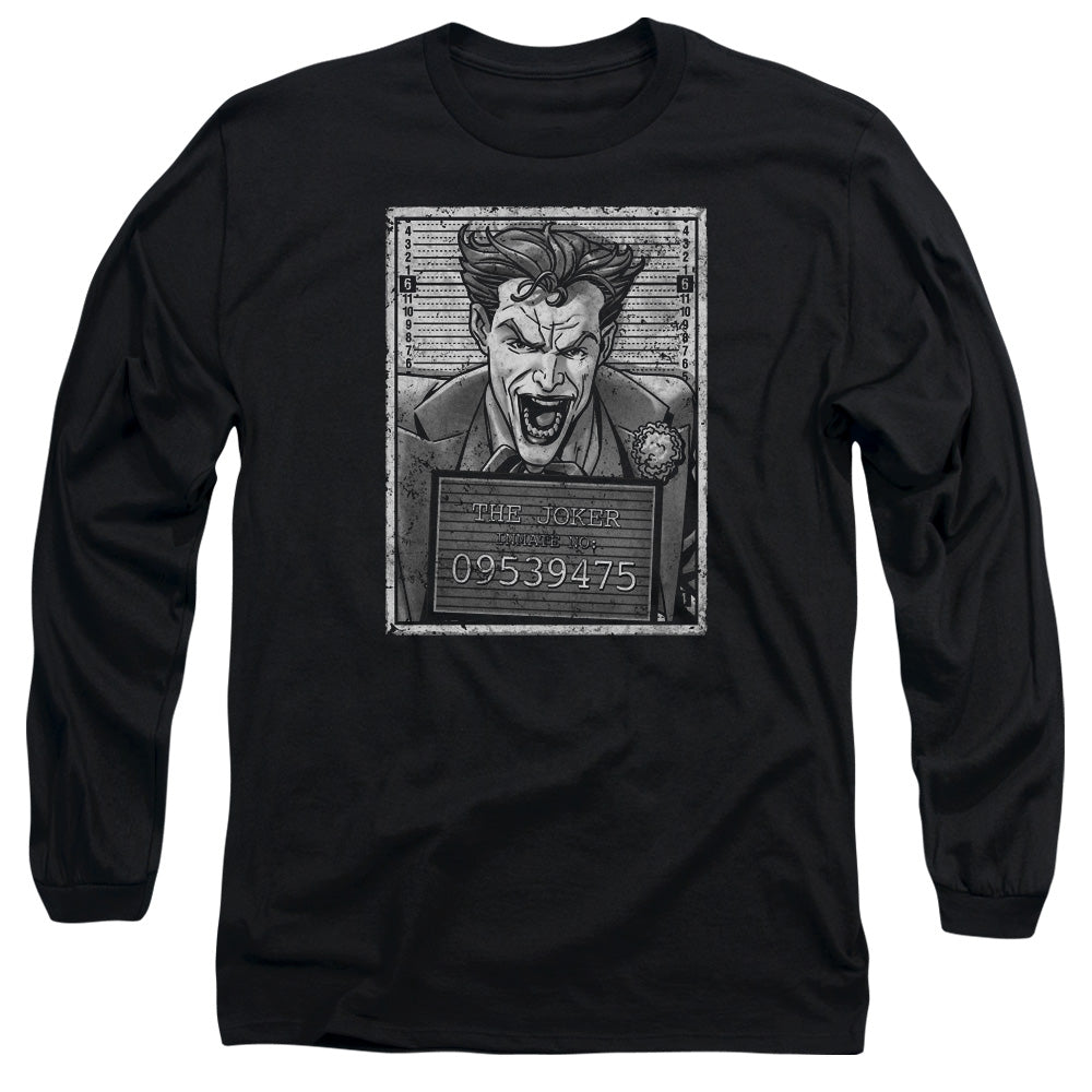 Batman Joker Inmate Mens Long Sleeve Shirt Black