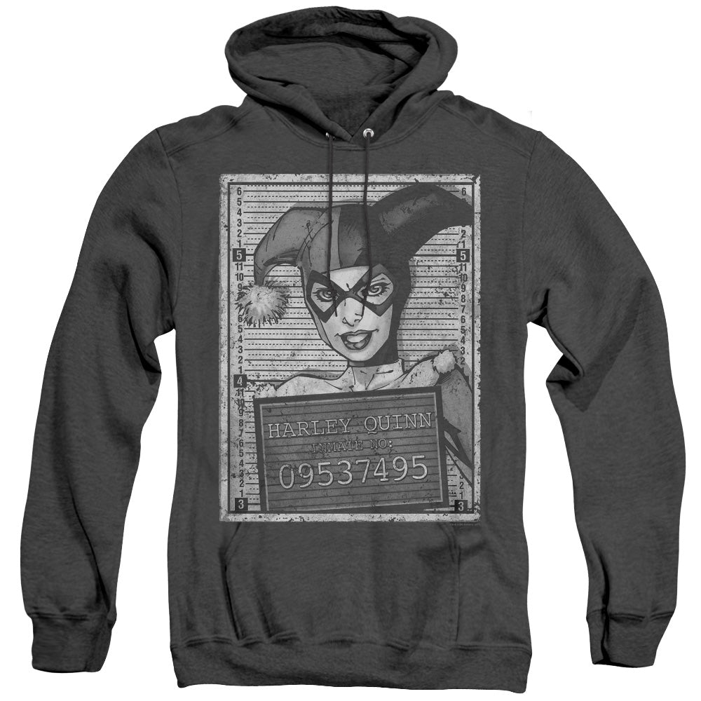 Batman Harley Inmate Heather Mens Hoodie Black