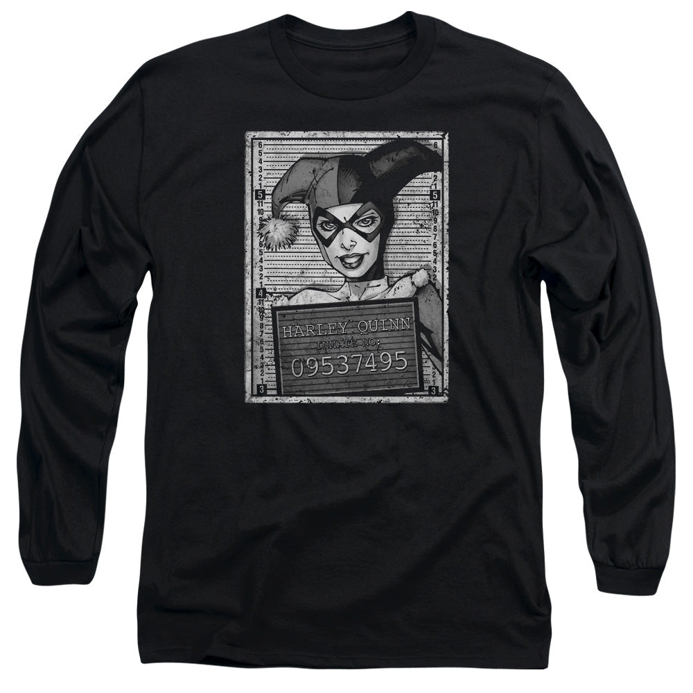 Batman Harley Inmate Mens Long Sleeve Shirt Black