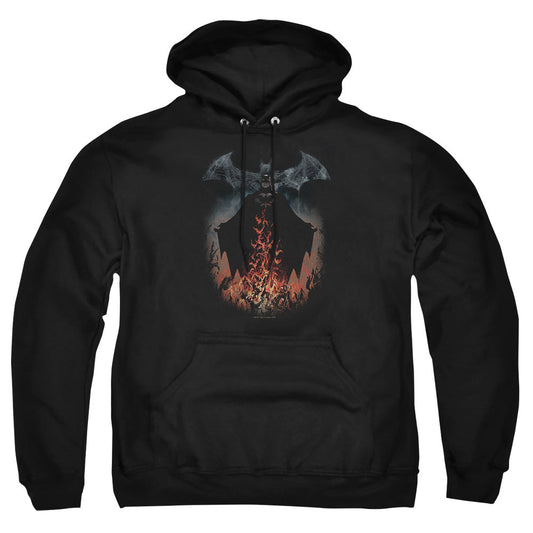 Batman Smoke & Fire Mens Hoodie Black