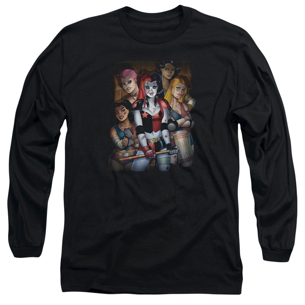 Batman Bad Girls Mens Long Sleeve Shirt Black