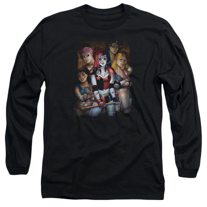 Batman Bad Girls Mens Long Sleeve Shirt Black