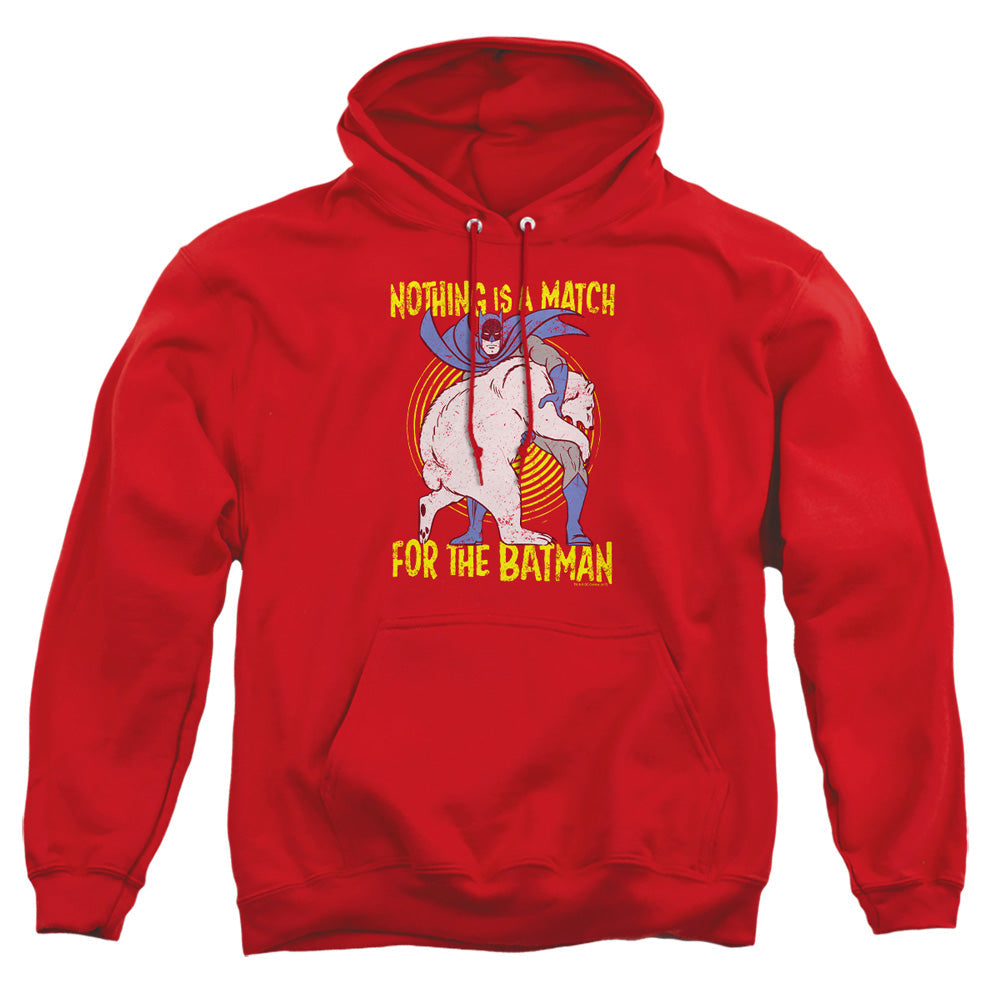 Batman Bear Wrastling Mens Hoodie Red