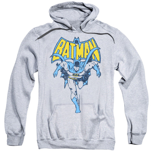 Batman Vintage Run Mens Hoodie Athletic Heather