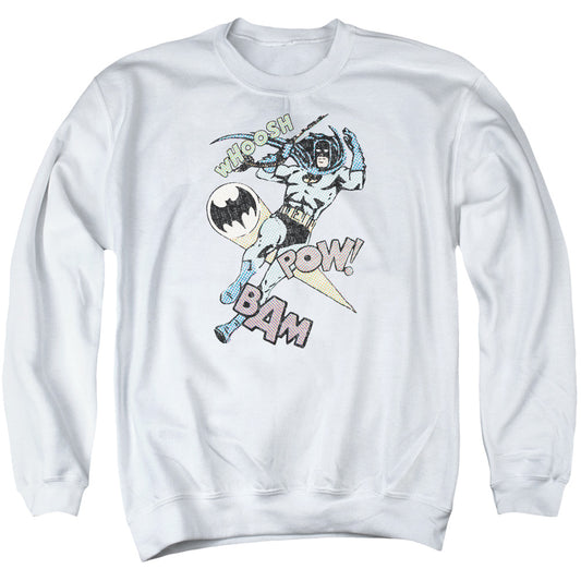 Batman Halftone Swing Mens Crewneck Sweatshirt White
