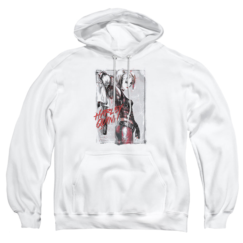 Batman Ink Wash Harley Mens Hoodie White
