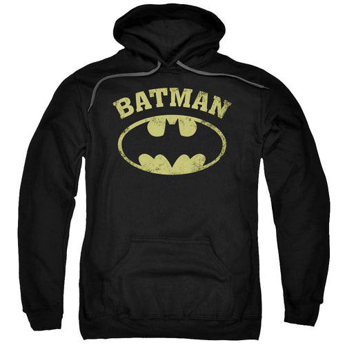 Batman Over Symbol Mens Hoodie Black