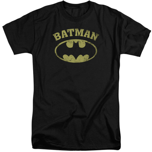 Batman Over Symbol Mens Tall T Shirt Black