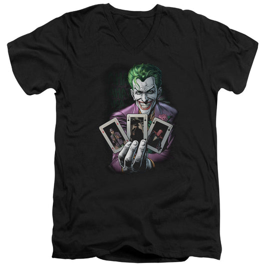 Batman 3 Of A Kind Mens Slim Fit V Neck T Shirt Black