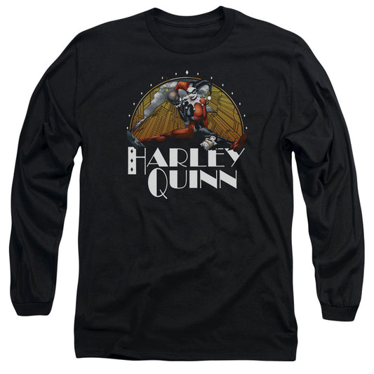 Batman Play Date Mens Long Sleeve Shirt Black
