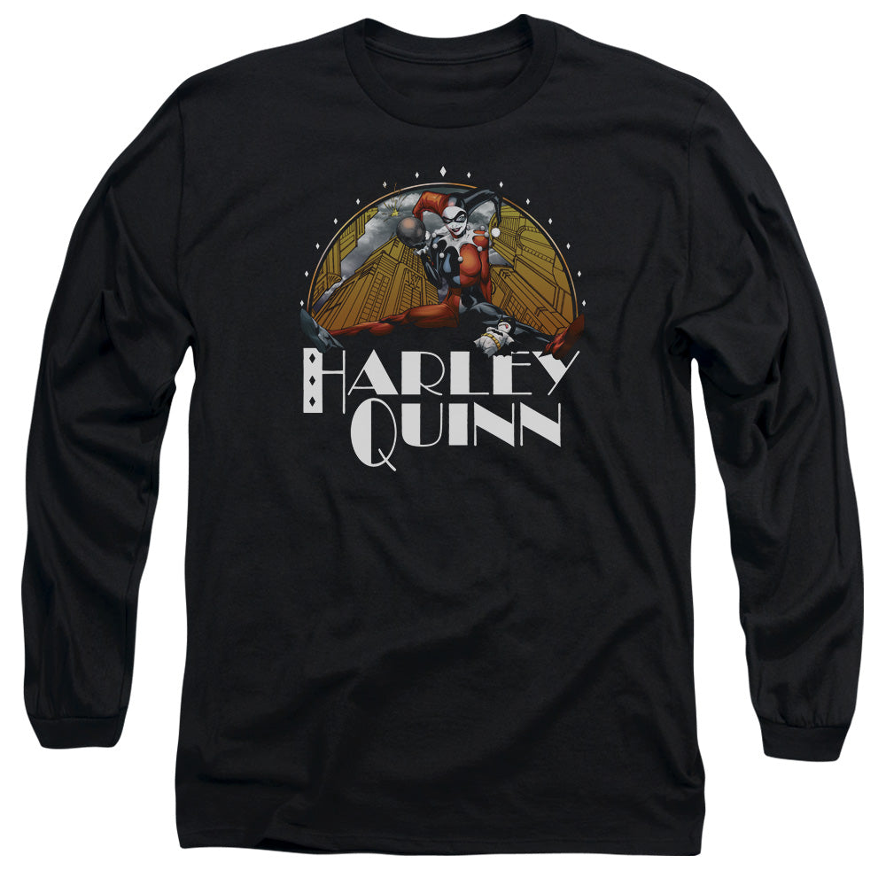 Batman Play Date Mens Long Sleeve Shirt Black