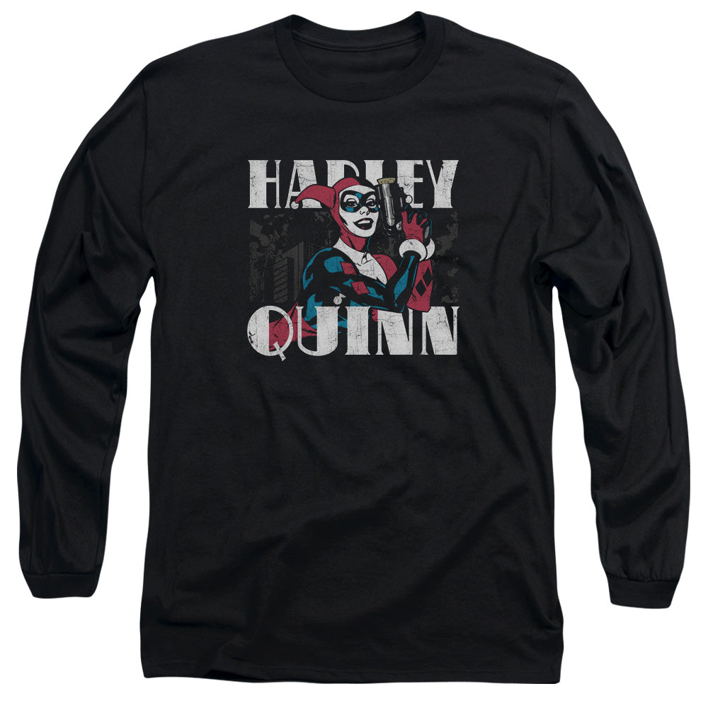 Batman Harley Bold Mens Long Sleeve Shirt Black