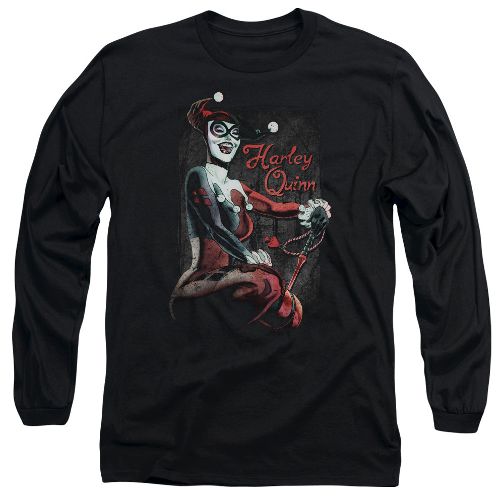 Batman Laugh It Up Mens Long Sleeve Shirt Black