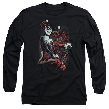 Batman Laugh It Up Mens Long Sleeve Shirt Black