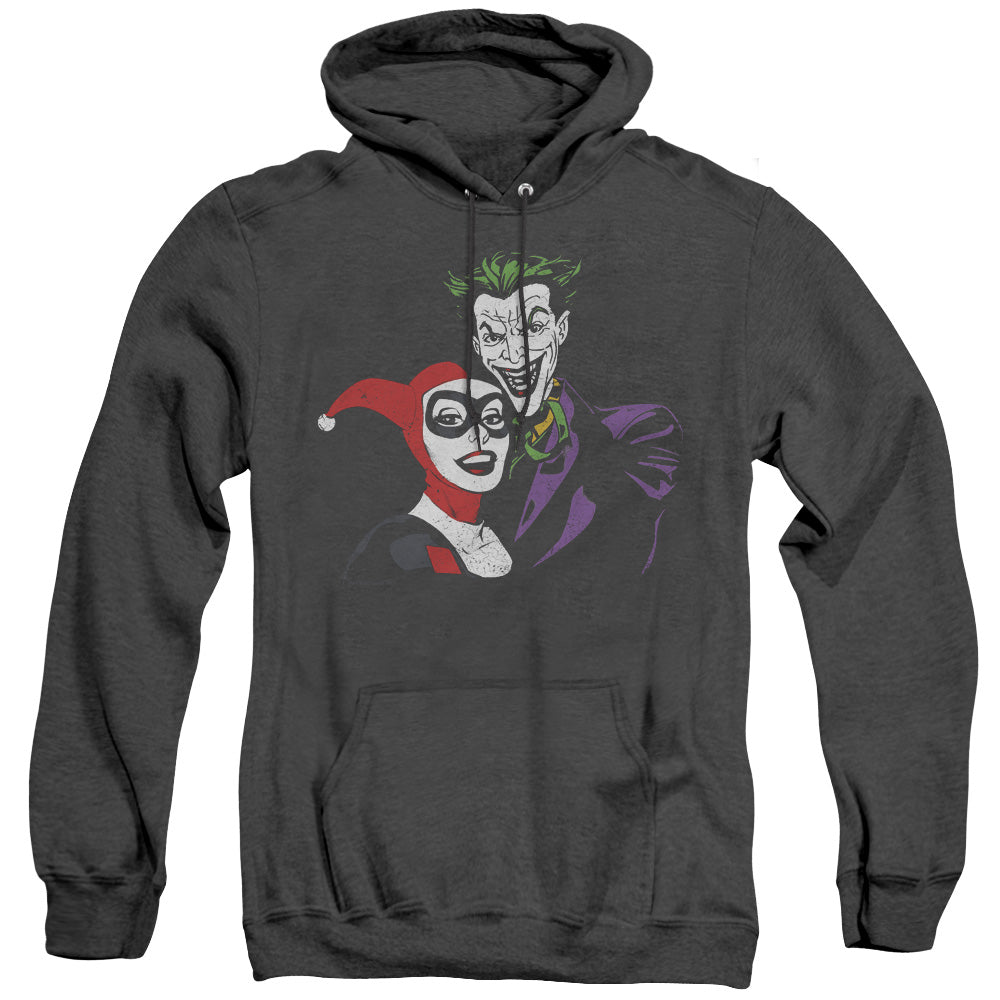 Batman Joker & Harley Heather Mens Hoodie Black