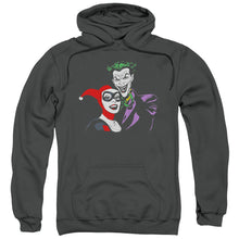 Load image into Gallery viewer, Batman Joker &amp; Harley Mens Hoodie Charcoal
