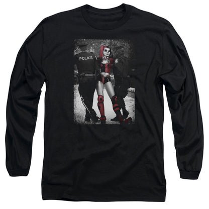 Batman Arrest Mens Long Sleeve Shirt Black
