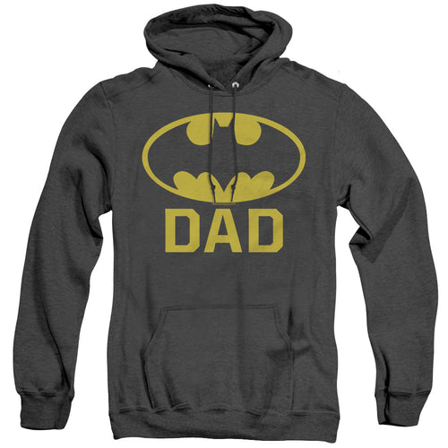 Batman Bat Dad Heather Mens Hoodie Black