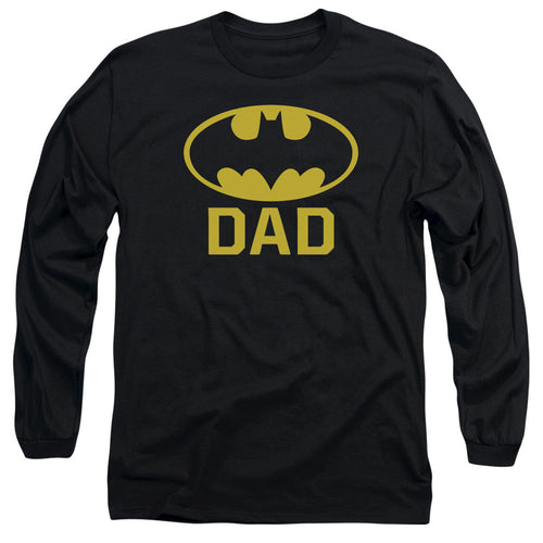 Batman Bat Dad Mens Long Sleeve Shirt Black