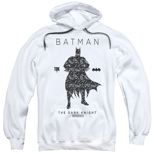 Batman Paislety Silhouete Mens Hoodie White