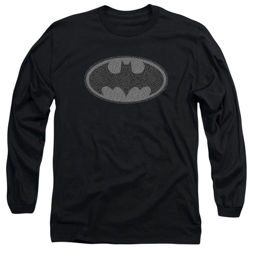 Batman Elephant Signal Mens Long Sleeve Shirt Black