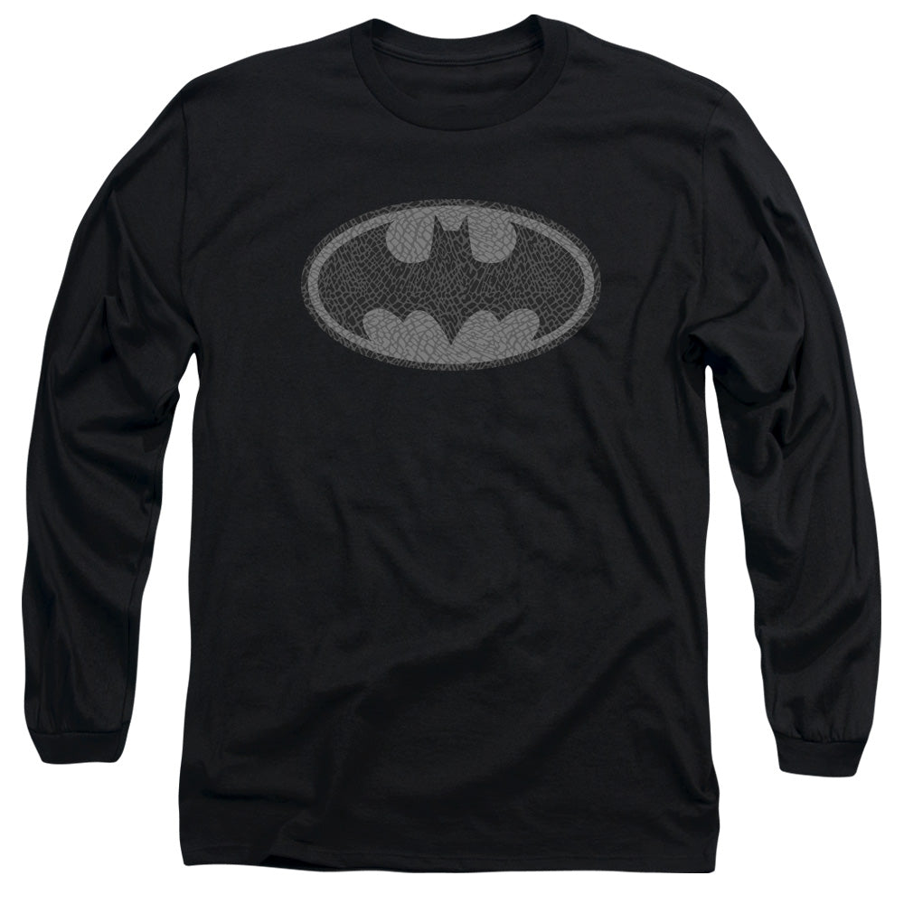 Batman Elephant Signal Mens Long Sleeve Shirt Black